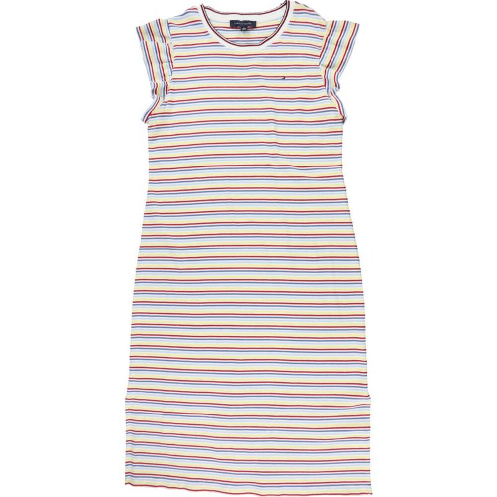 Tommy Hilfiger Womens Striped Shirt Dress Midi Dress, NWT